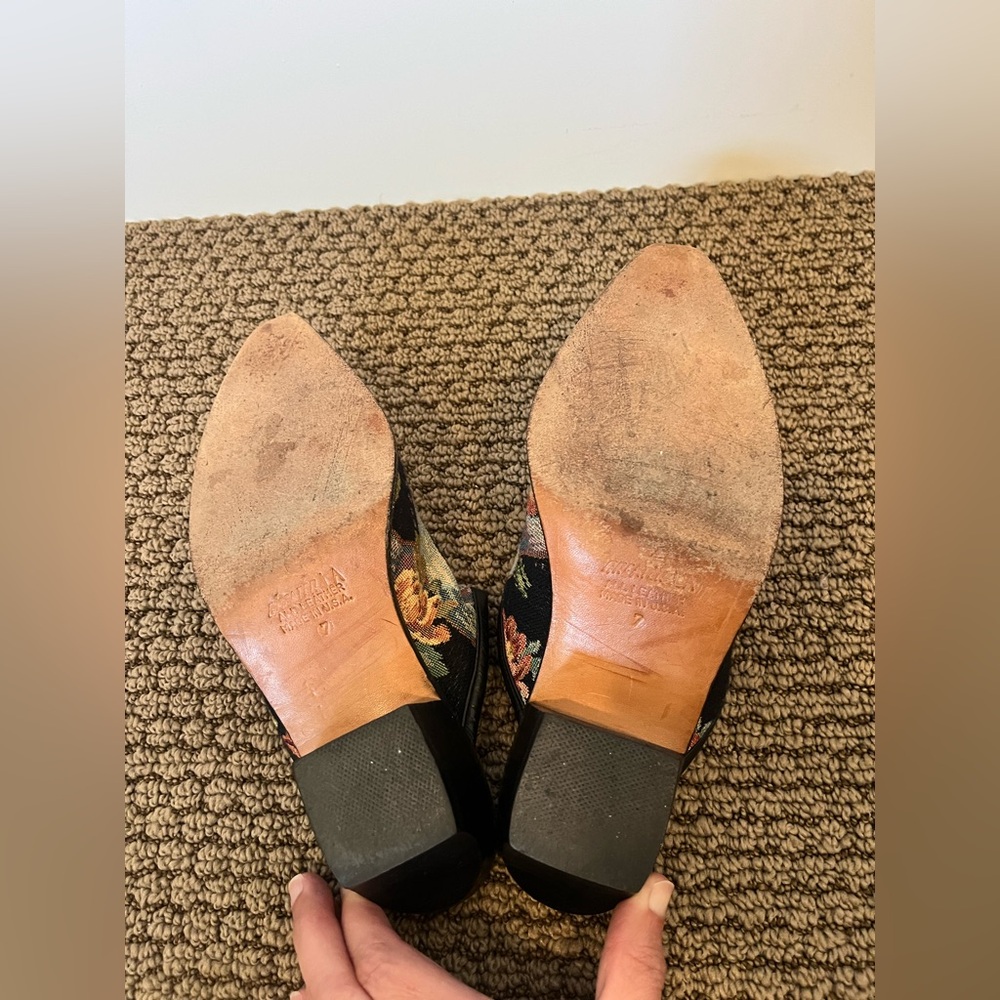 Greater LA vtg FLoral Tapestery Mule cottagecore boho granny dark romantic Sz 7 - Picture 10 of 12